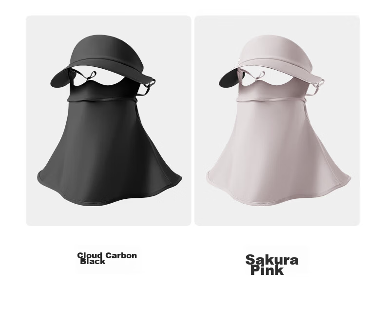 Yuzhaolin Women's Summer Sun Protection Face Mask Cycling UV Protection Neck Guard Full Face Ice Silk Sunblock Mask Beige 9