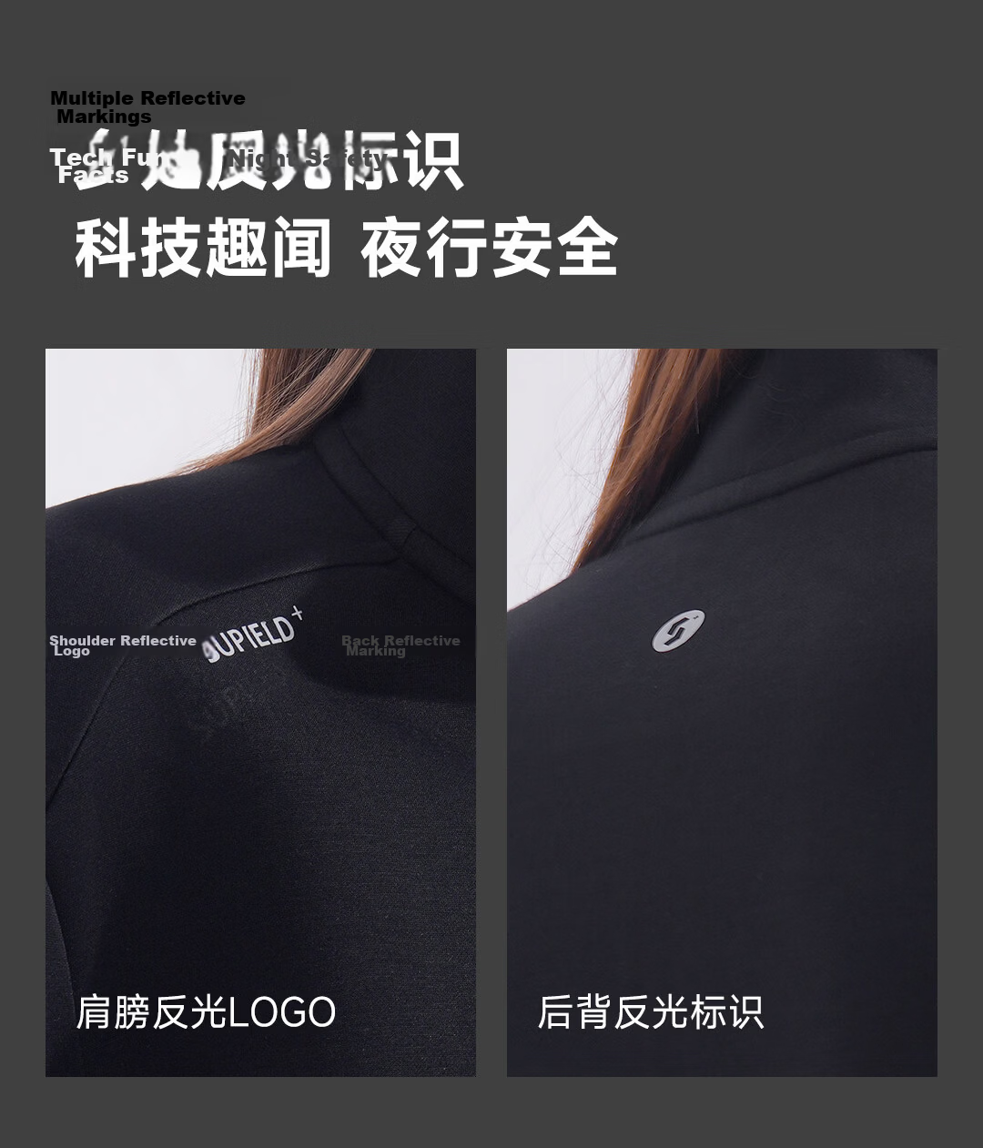 SUPIELD Cloud Cotton Moisture-Wicking Half-Zip Long Sleeve Sweatshirt Spring Unisex Sports Base T-Shirt Ink Black XL 20