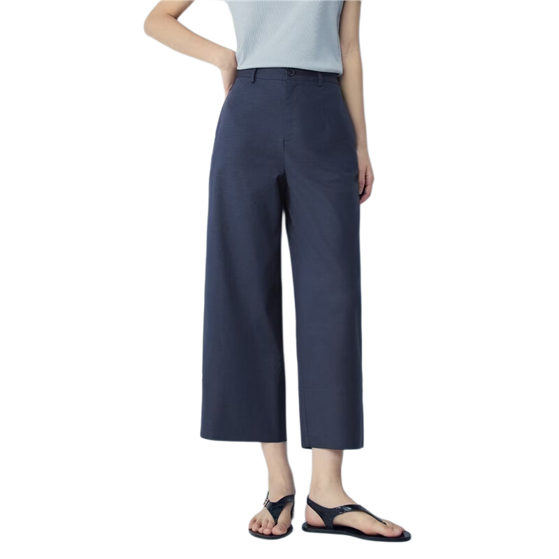 Giordano Women's Pants 2026 Summer New Lyocell Cotton Semi-Elastic Waist Eight-Point Casual Pants 05426313