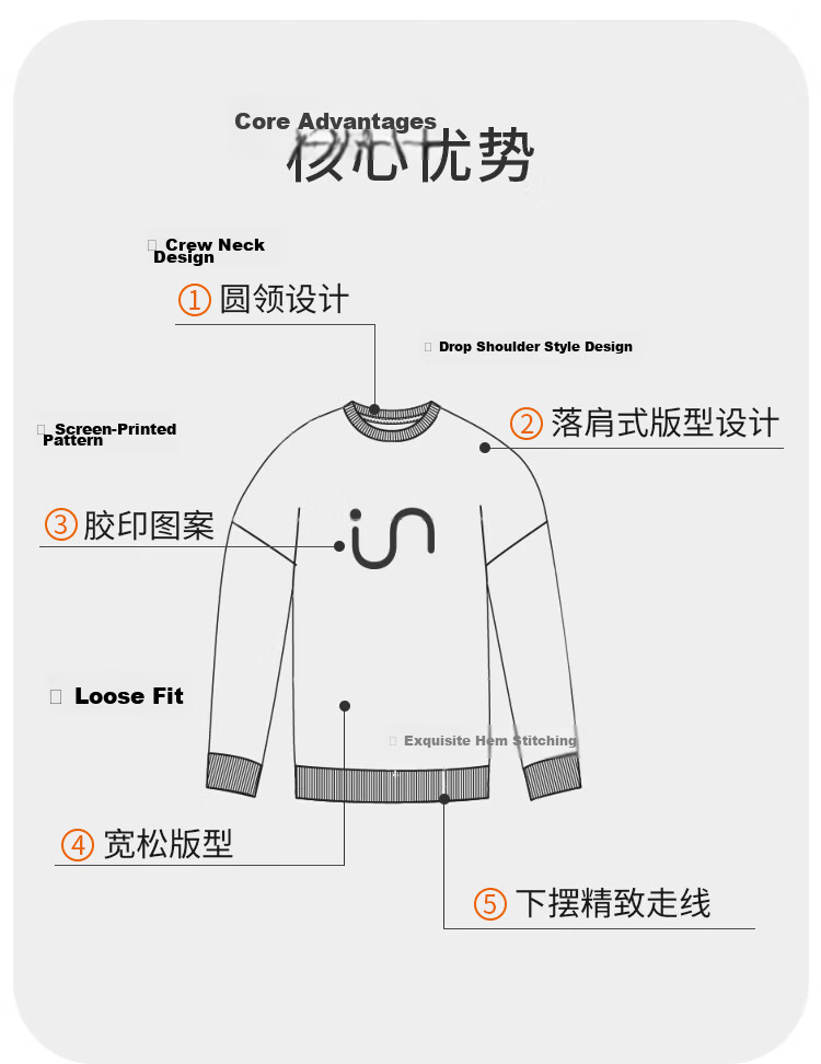 Yiershuang Couples Homewear Crew Neck Air Layer Printed Sweatshirt Cotton Matching Casual Sports Pullover Unisex Pajamas 2