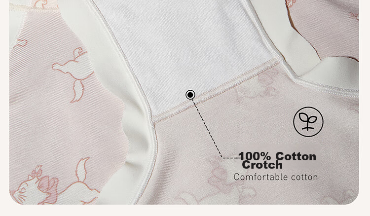 Gukoo Modal Women's Underwear Spring Summer Marie Cat Collaboration New Pure Cotton Crotch Ladies Underwear Set L 11