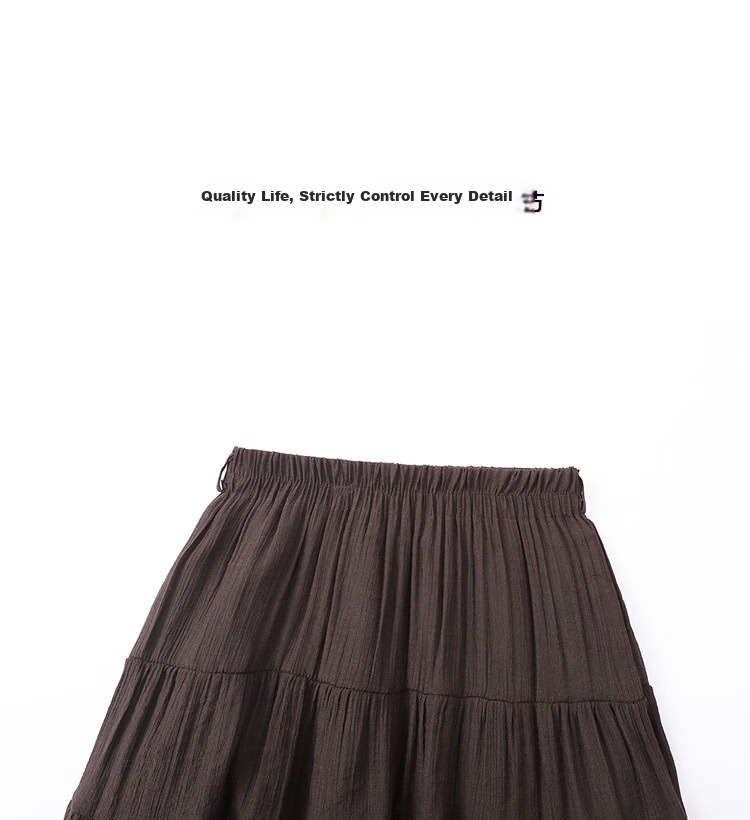 Demana Elegant Spring Elastic High-Waist Patchwork Slimming A-Line Skirt for Women 12