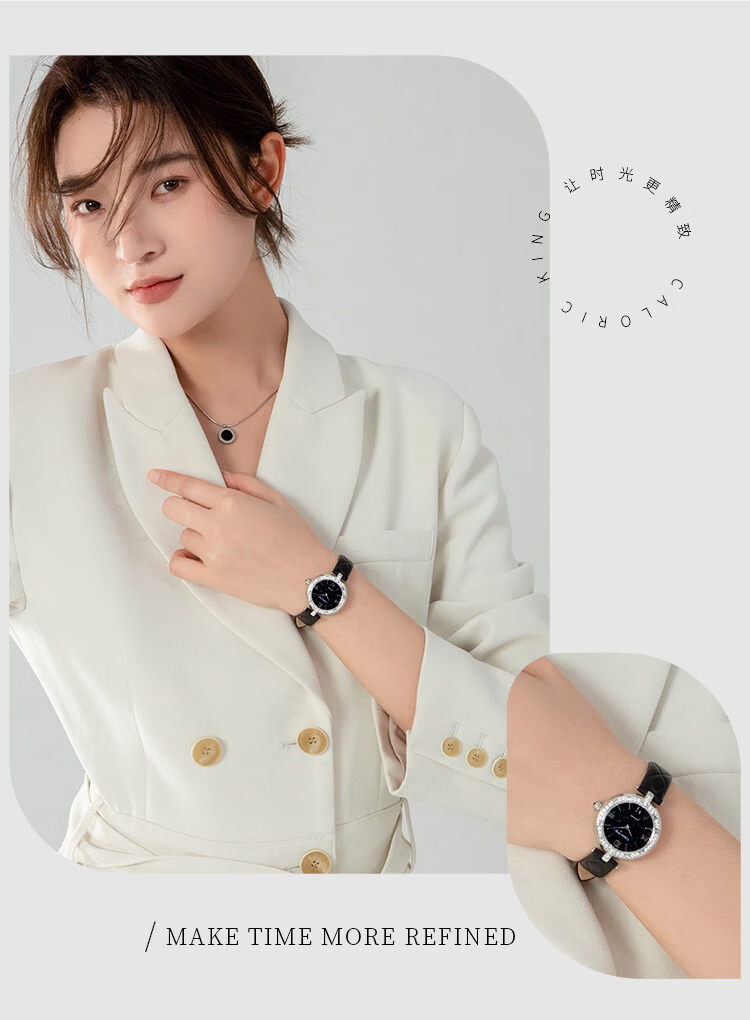 Caloric King Starry Sky Women's Watch High-End Swiss Movement Waterproof Diamond-Studded Quartz Wristwatch for Women 14
