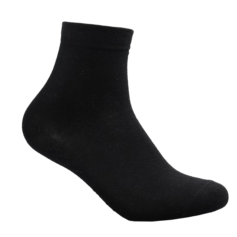 Lifeng Men's Mid-Calf Socks with Mugwort Essential Oil, 6 Pairs, Unisex Casual Business Breathable Socks, Black