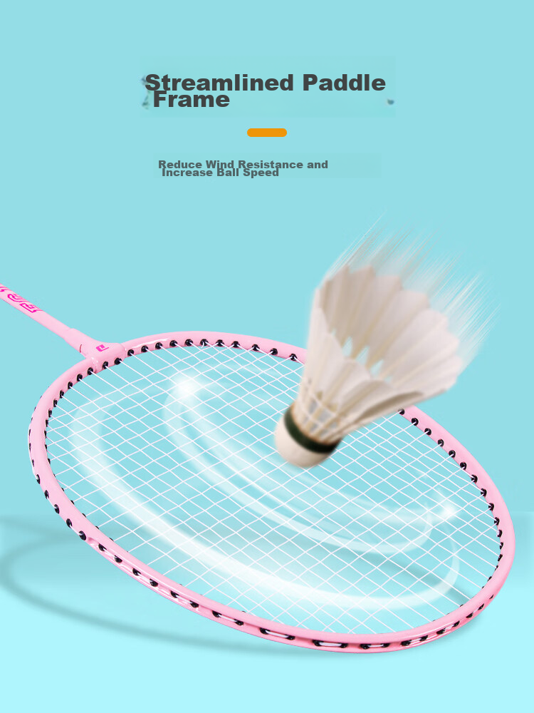 DHS DHS Badminton Racket Pair for Beginners, Double Rackets for Entry-Level Training, Alloy Model EG100 4