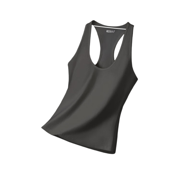 Hongdou Women's Lyocell Cotton Cooling Silky Padded Yoga Sports Racerback Tank Top