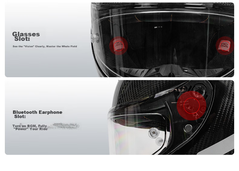SCOYCO Motorcycle Helmet Carbon Fiber Lightweight Breathable Comfortable Four-Season Commuter Unisex 3C Certified 17