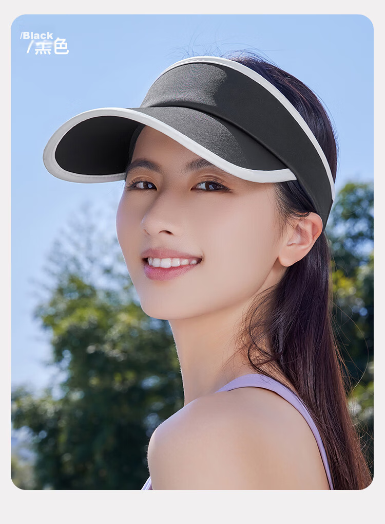 Romon Women's Open-Top Sun Hat Summer Sunshade Running Sports UV Protection Outdoor Wide Brim Hat 13