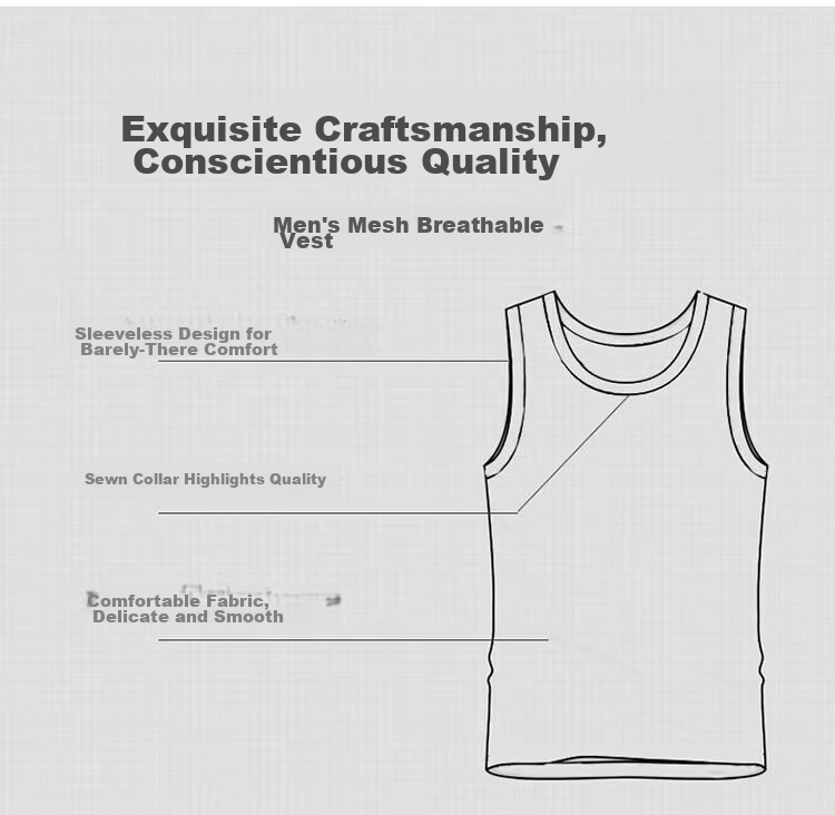 Miiow Men's Sports Vest Summer Running Fitness Cool Sun Protection Crew Neck Sleeveless Mesh Quick-Dry T-Shirt 10
