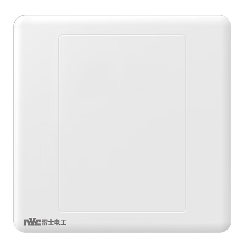 NVCleishidiangong Switch Socket, Splash-Proof Blank Decorative Socket Panel, 86-Type Concealed Installation, N05 White