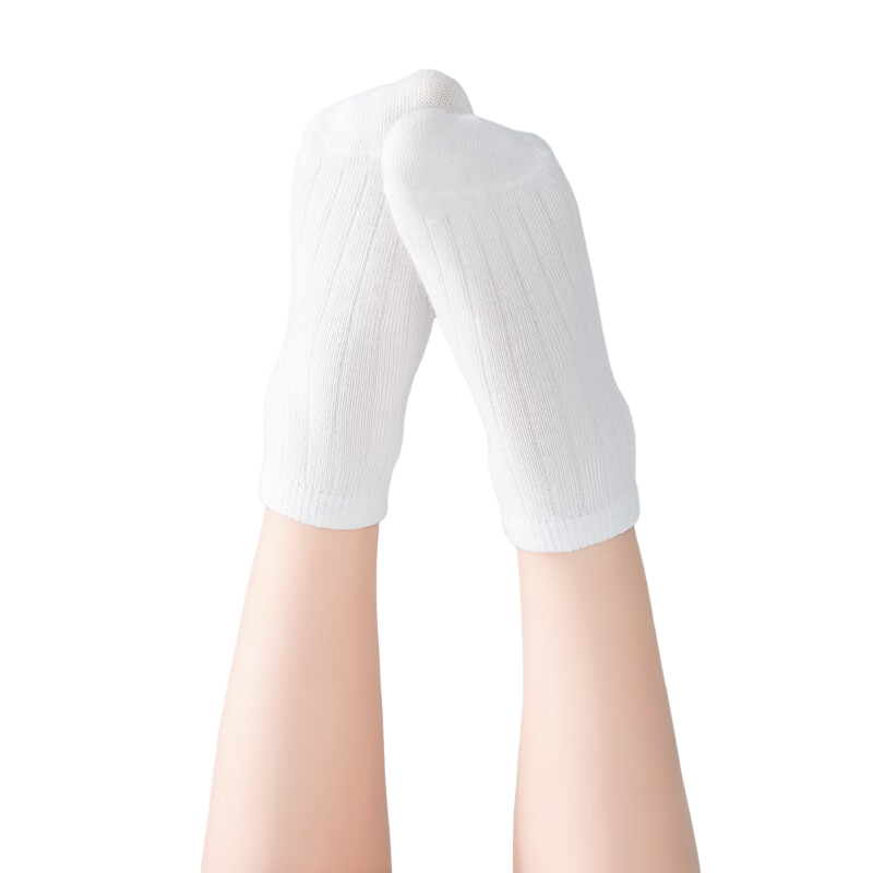 Qihaiqiu Disposable Socks for Children, Breathable And Sweat-Absorbing, for Boys And Girls, Travel Daily Mid-Calf Socks, 5 Pairs, Girls' Size L