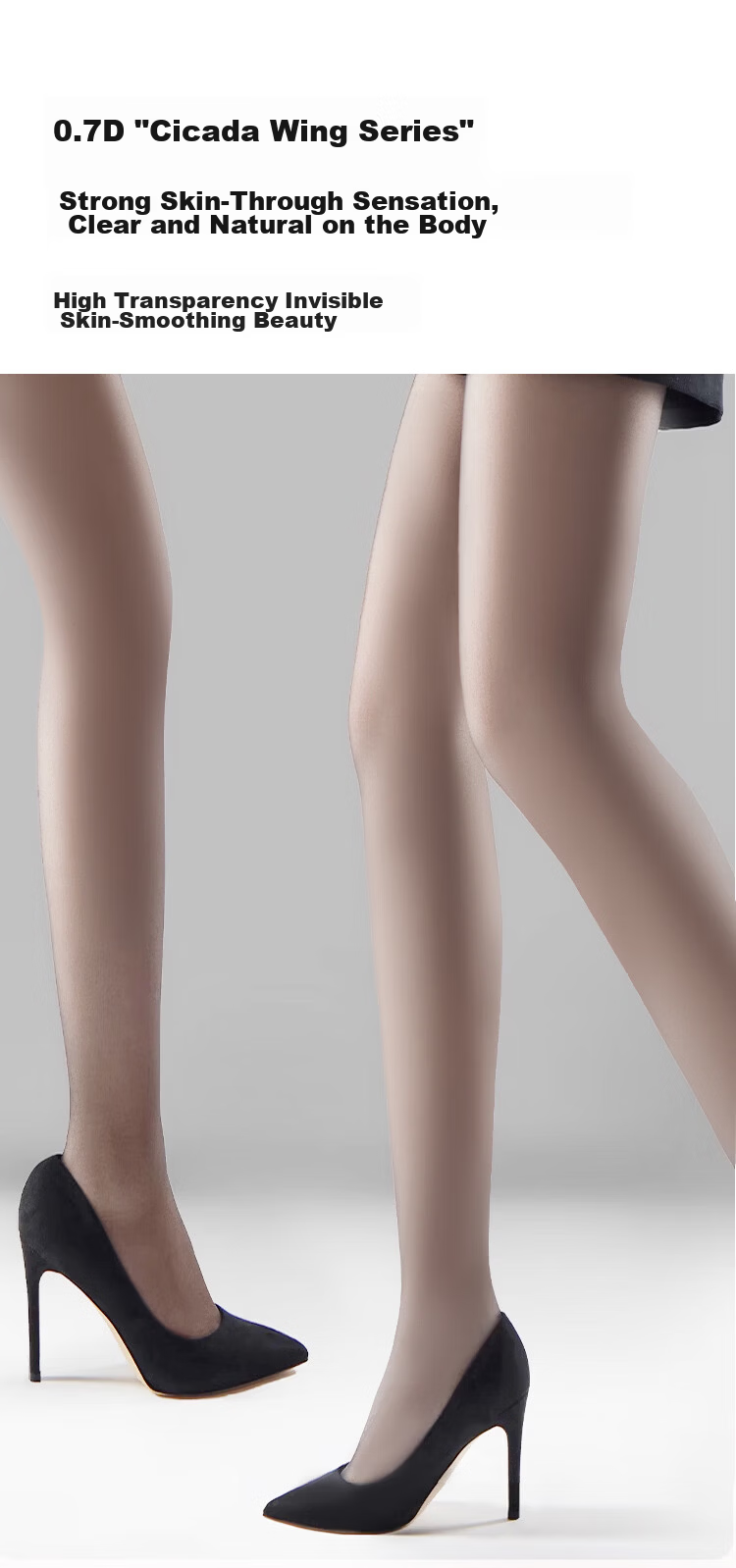 Avandy Premium Edition Sheer Leggings Magic Stockings for Women Thin Anti-Snag Pantyhose Spring Summer Sexy Black 6