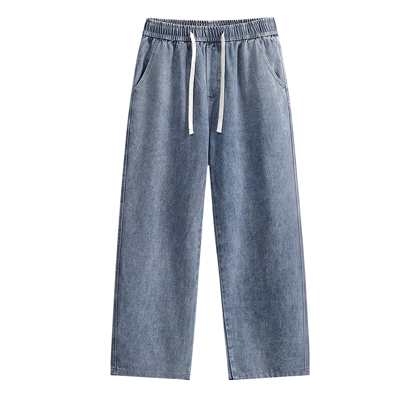 JEEP SPIRIT Men's Straight Loose Fit Jeans 2026 Spring Autumn New Casual Blue Trousers for Men