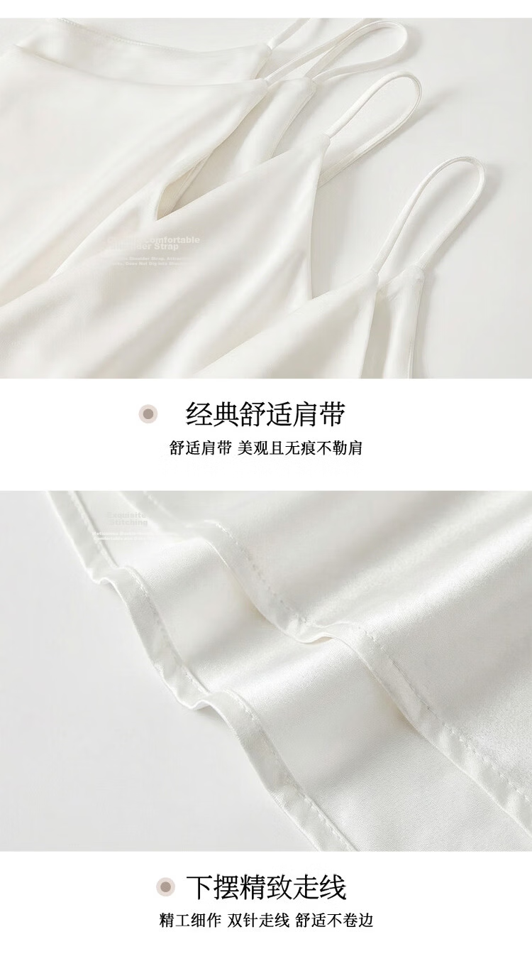 GUJIN Ice Silk Camisole Women's Inner Wear 2026 New Summer Loose V-Neck Sleeveless Faux Silk Top hy 14