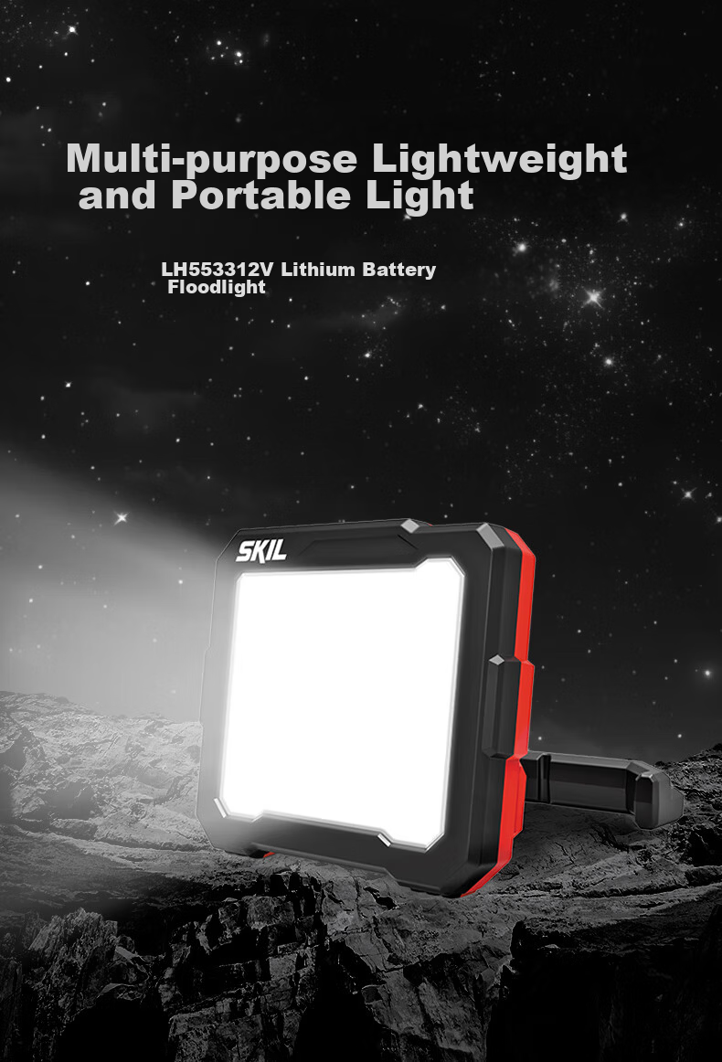 SKIL 12V Lithium Battery LED Work Light 5533 High Brightness Rechargeable Flat Panel Desk and Wall Mount Lighting 4
