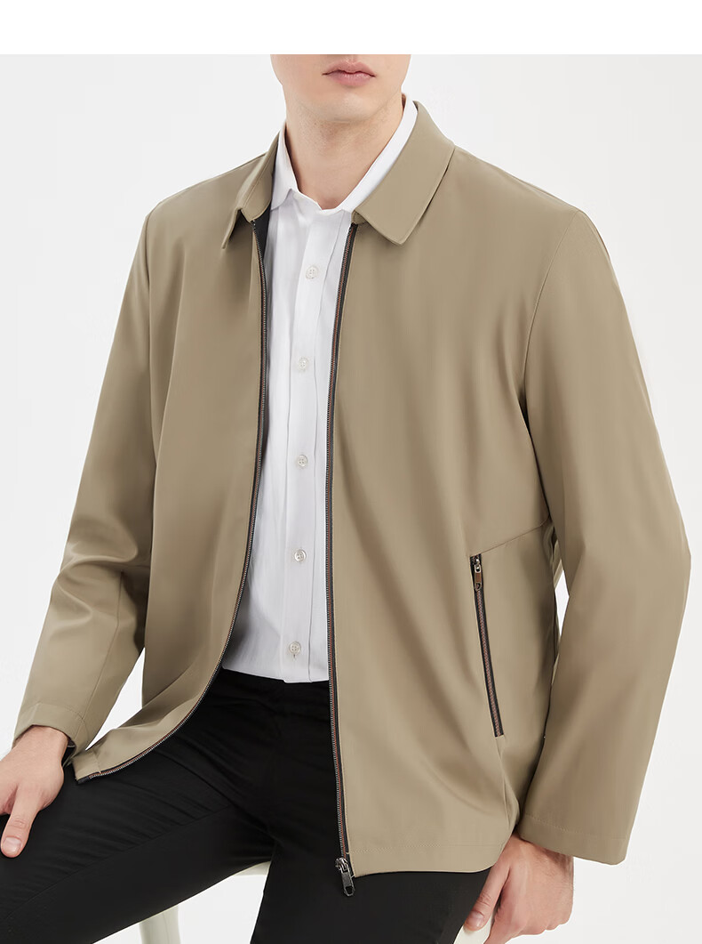 Shanshan [Three-Proof] Executive Jacket Men's Seamless Lapel Coat Business Commuter Wrinkle-Resistant Civil Servant Top Black 13