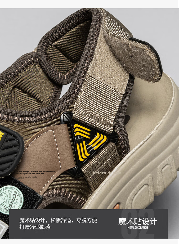 Warrior Men's Summer Sandals Driving Work Outdoor Casual Sports Water Hiking Beach Shoes Khaki/Brown Size 44 6