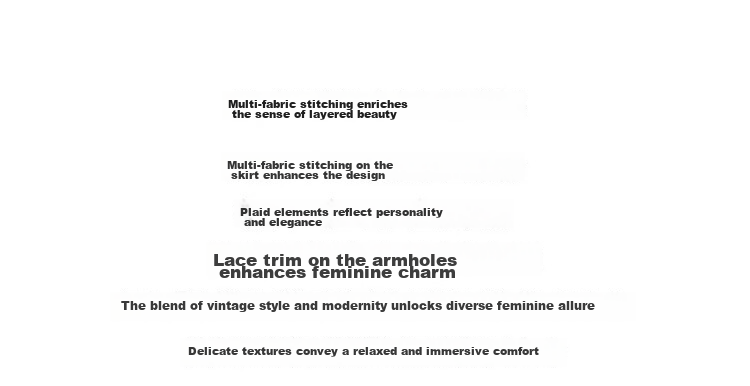 Demana Soft Cloud Oxygen Cotton Summer Korean Style Plaid Patchwork Lace Trim Elegant A-Line Mid-Length Dress for Women 8