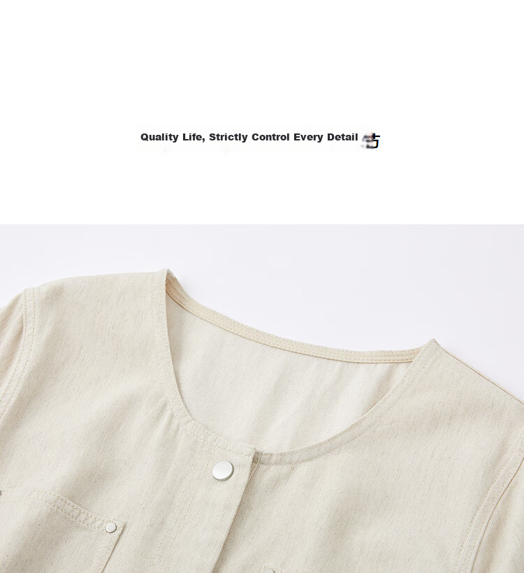 Demana [with natural linen] Summer Oxygen Sense Lyocell Cotton Collarless Straight Denim Dress for Women Slim Relaxed Fit 12