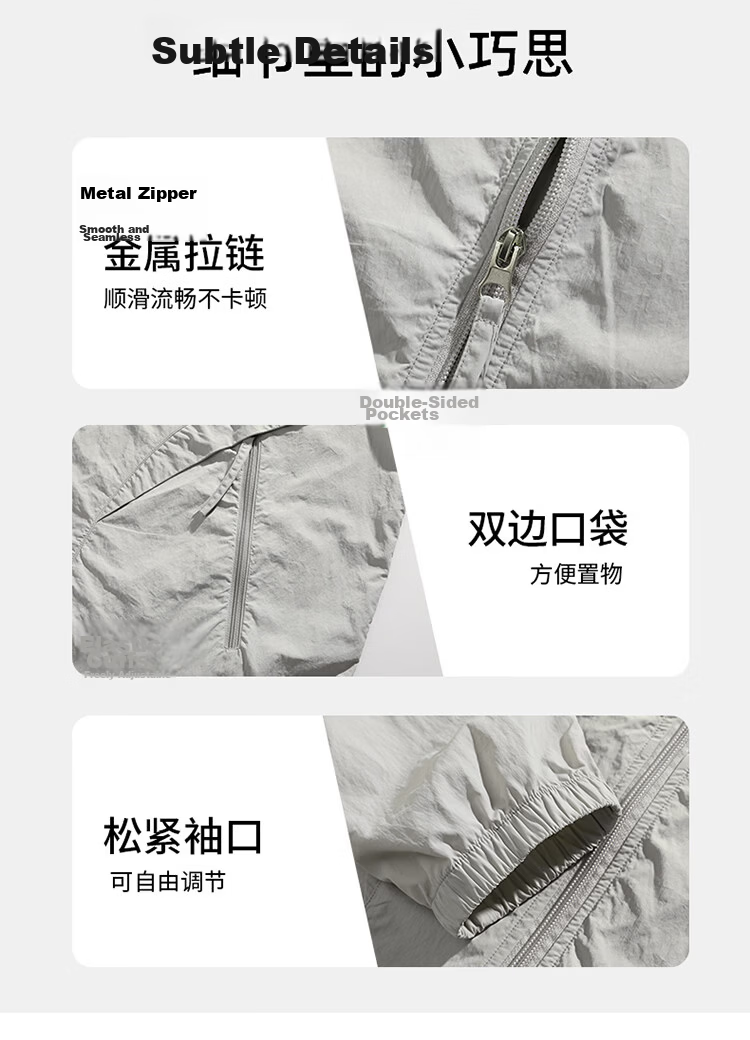 Mark Fairwhale Father's Day Gift Men's Summer Casual Lightweight Breathable Sun Protection Jacket Skin Jacket Comfortable Outdoor 10