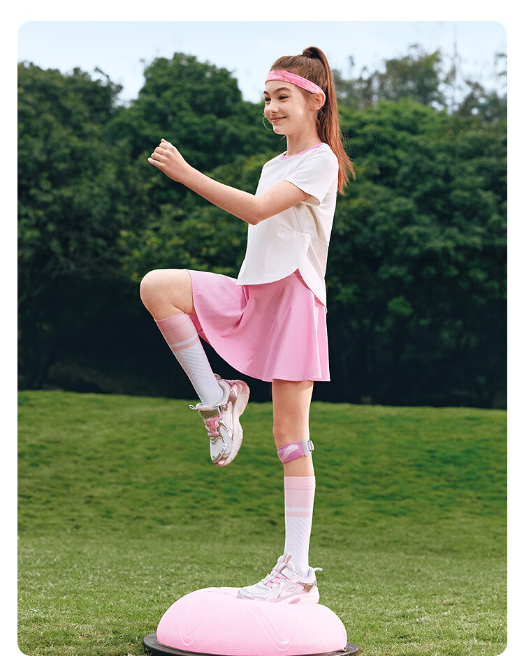 Balabala Girls' Short Sleeve Set Children's Two-Piece T-Shirt 2026 Summer Cool Sun Protection Quick-Dry Skirt Sportswear 19