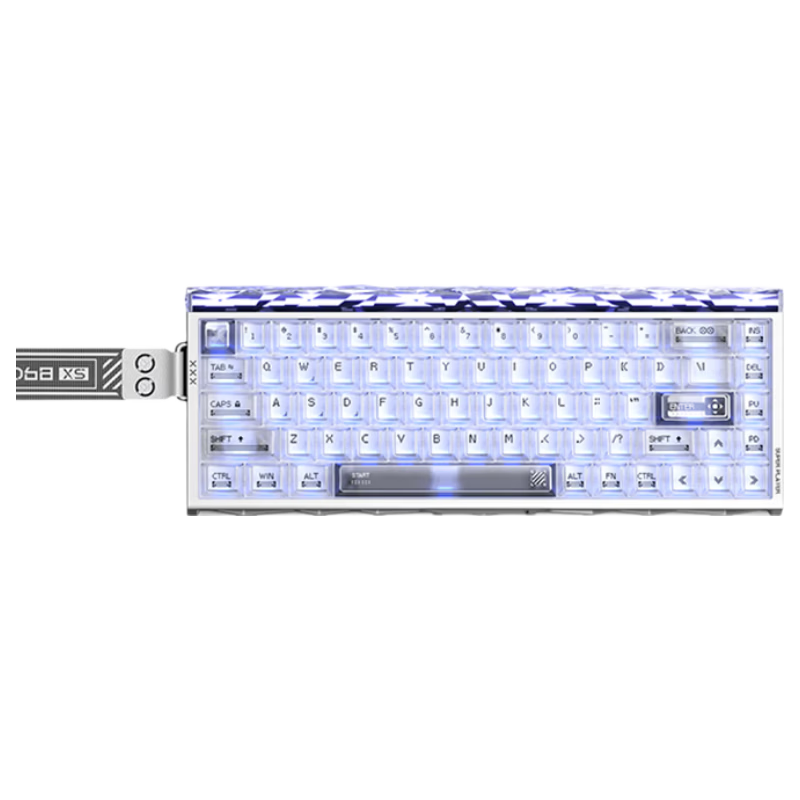 AULA HERO68XS Hollow Out Triple Mode Magnetic Axis Keyboard RT Esports Gaming Dual 8K Wireless 2.4G Bluetooth Wired ARGB 68-Key Custom Mechanical Keyboard White