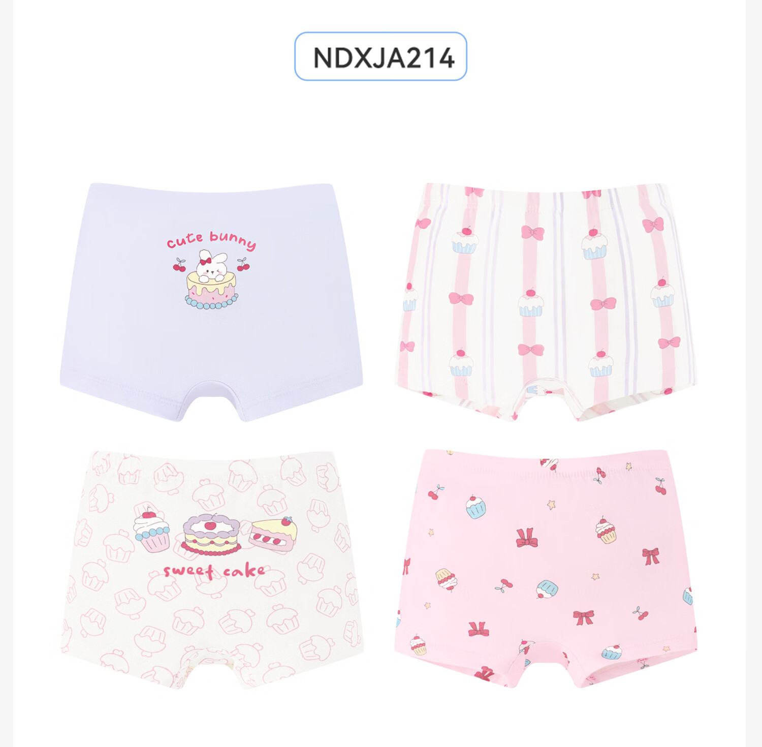 Nido Bear Children's Cotton Boxer Briefs for Girls Toddler and Kids Comfortable Developmental Underwear 42