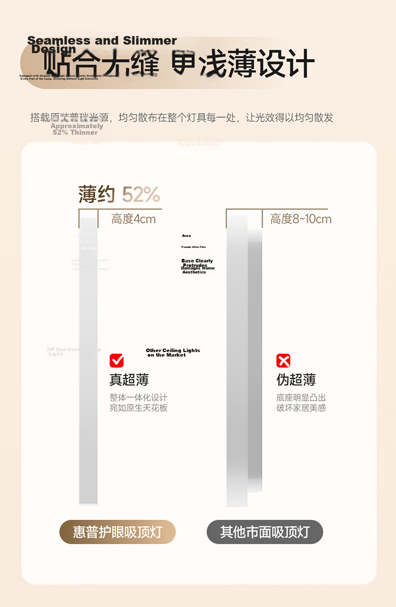 Huipu Ceiling Light, Living Room Lamp, Puli Guang Electric Eye Protection, Ultra-Thin Simple Smart Control Bedroom Light, Whole House Lighting Set, Chenzhi Guang 10