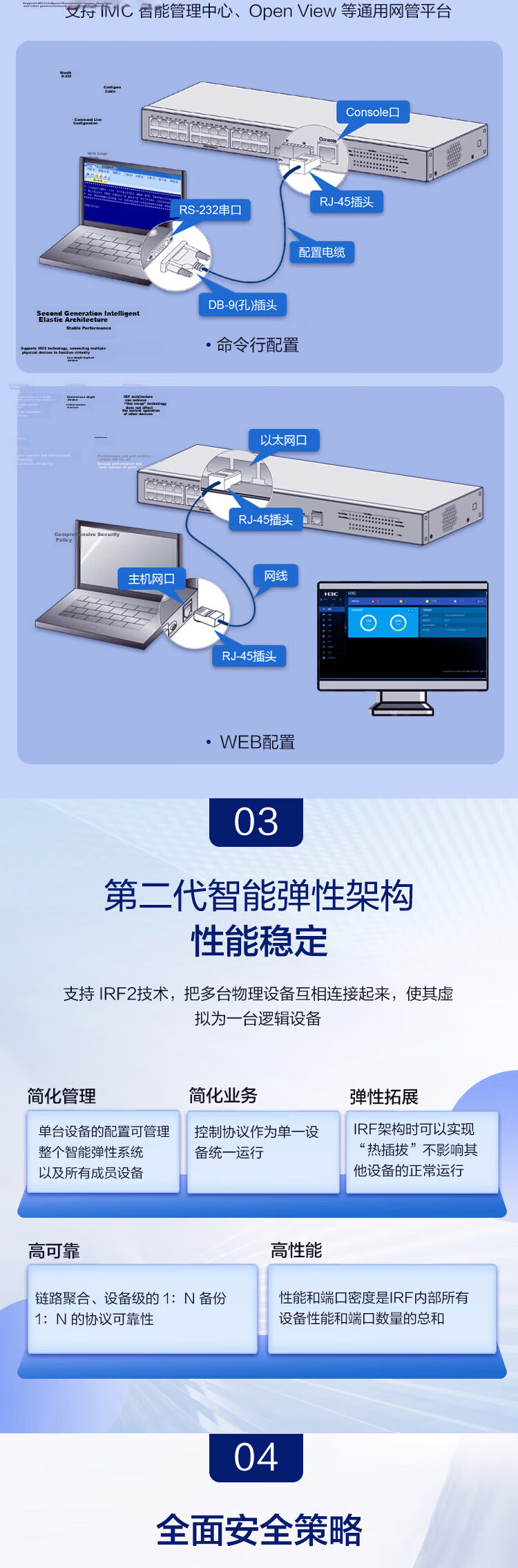 H3C S5130V2-52P-PWR-LI 48-Port Gigabit Ethernet + 4 Gigabit SFP Layer 3 Managed Enterprise Network Switch POE 375W Power Supply/IPv6/Stackable 1