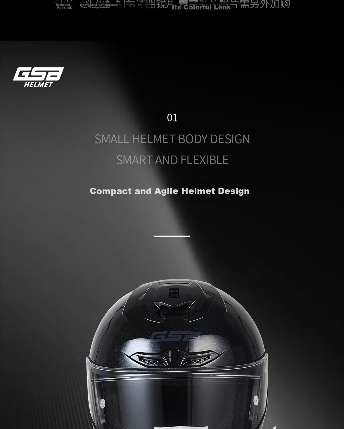 GSB Motorcycle Full Face Helmet 3C Certified All-Season Unisex G361 5
