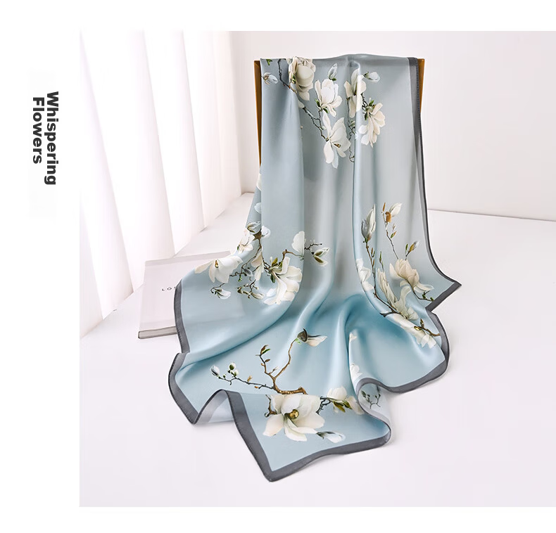 Hangsilu Silk Scarf for Women, Square Scarf, Lightweight Mulberry Silk Neck Scarf, Birthday And Holiday Gift for Mom, Teacher, Or Friends 11