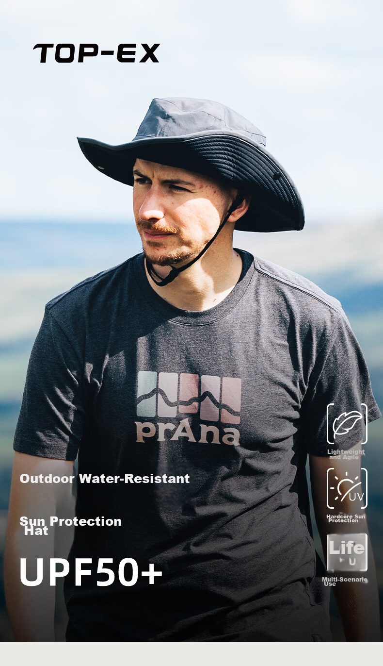 TOPEX Outdoor Sun Protection Hat for Men Large Head Circumference Summer Mountaineering Hiking Fishing Sunshade Water-Repellent Hat 1