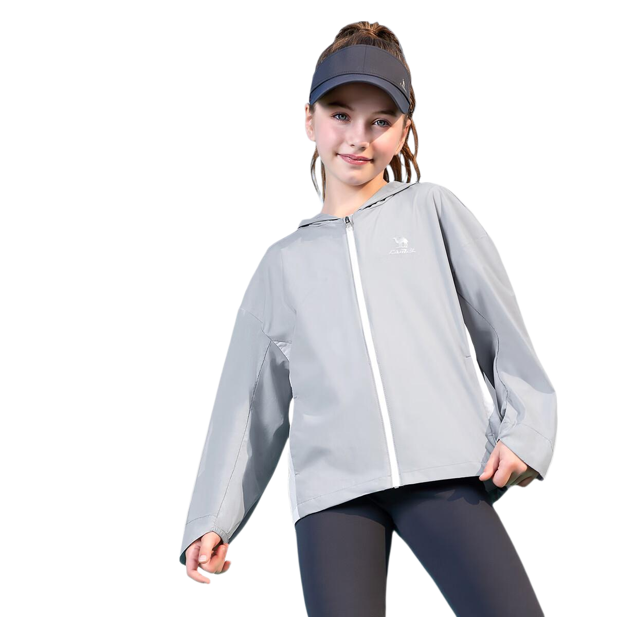 CAMEL Children's Sun Protection Clothing, Summer Lightweight Jacket, Cool Breathable Skin Coat, Outdoor UV Protectio