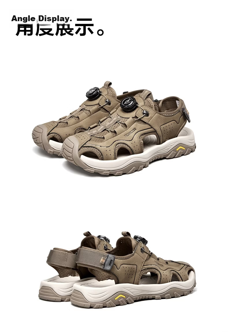 Eierkang Men's Casual Creek Walking Sandals Outdoor Sports Closed-Toe Beach Shoes Black 41 61867W 17