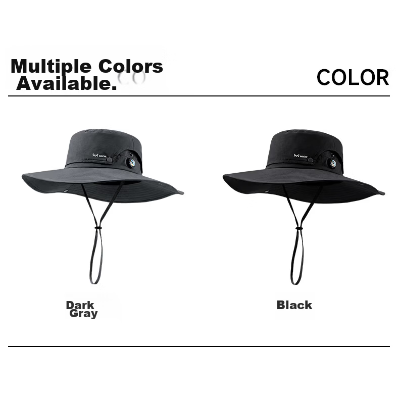 Miiow Men's Summer Sun Protection Hat Large Head Circumference UV Protection Outdoor Brim Mountaineering Climbing Fishing Bucket Hat 16