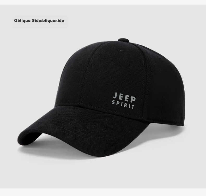JEEP Men's Korean Style Trendy Baseball Cap Fashion Simple Duckbill Hat Unisex Couple Casual Street Cap Four Seasons A0298 Dark Blue 12