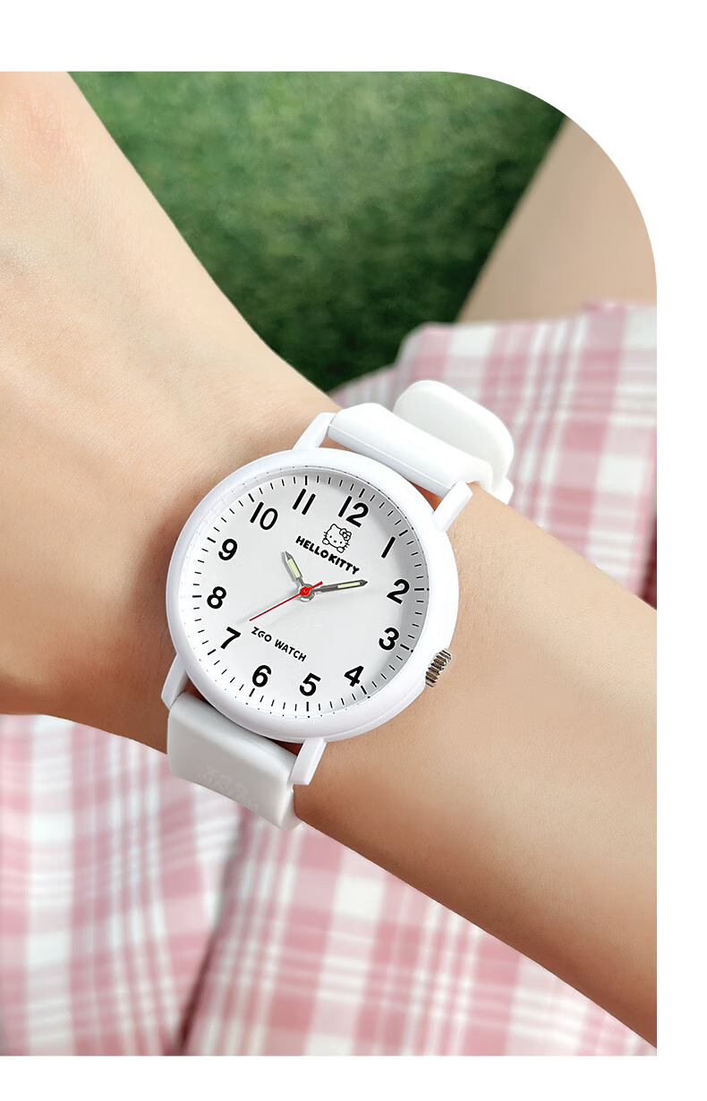Hello Kitty Student Exam Watch for Girls Middle and High School Quiet Quartz Movement 13