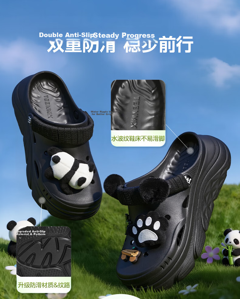Tianmeiyi Langhua Hollow Thick-soled Height-increasing Sandals Women's Outdoor Beach Shoes Summer CMX18BL6 Black Size 35 16