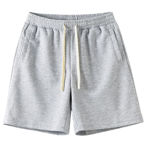 GENIOLAMODE Men's Shorts, Summer Style, Heavy 300G, Casual Draping Loose Fit, Athletic Straight-Leg Five-Point Pants for Young Me