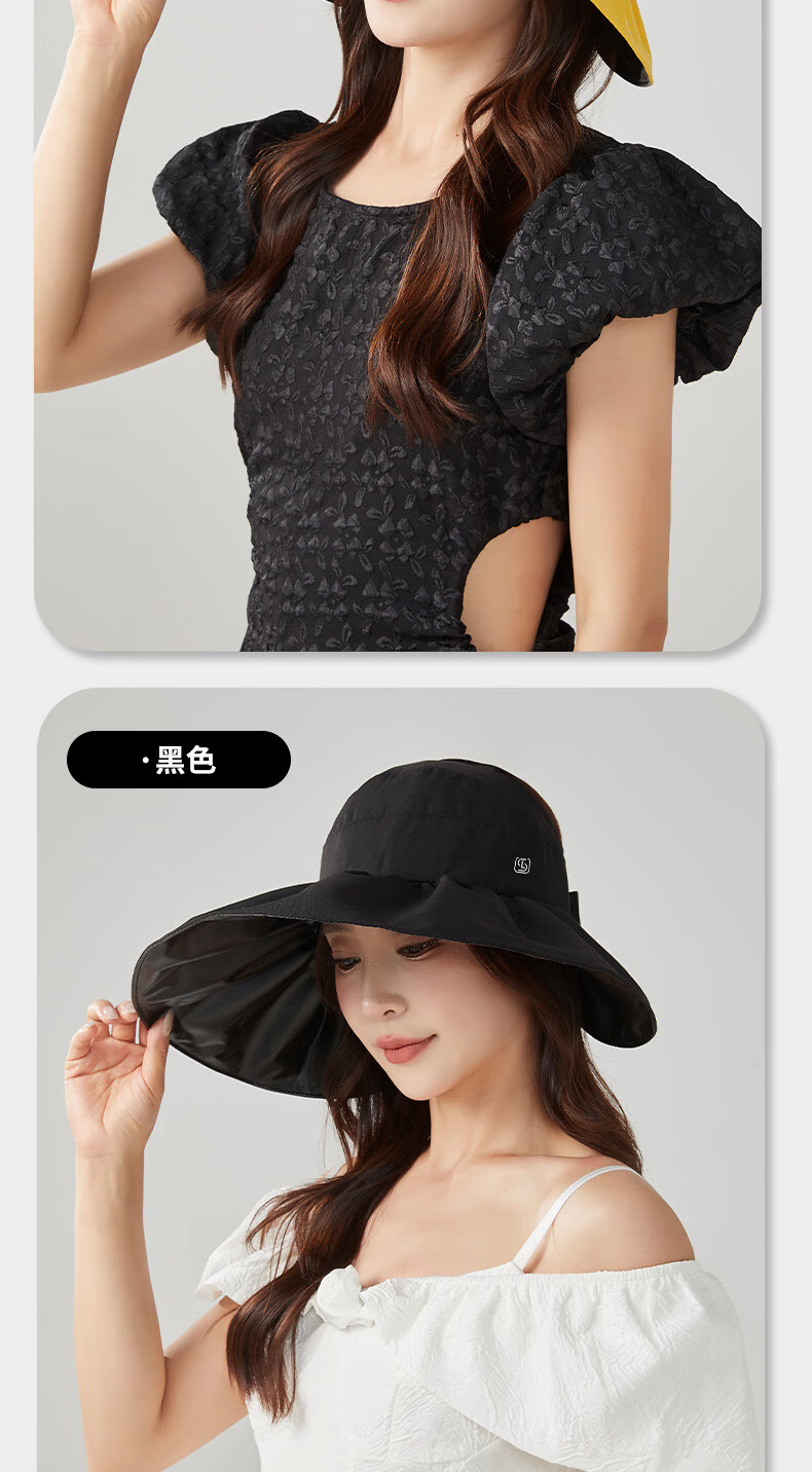 Langsha Women's Sun Protection Hat UV Protection Wide Brim Face Shield Lightweight Breathable Bucket Hat 11