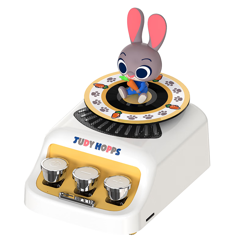 Disney Zootopia Bluetooth Speaker, White Noise Vinyl Record Player, 2026 New Model with Ambient Light, Audio System, Birthday Gift for Boys And Girls, High-End Niche Practical S20 Judy
