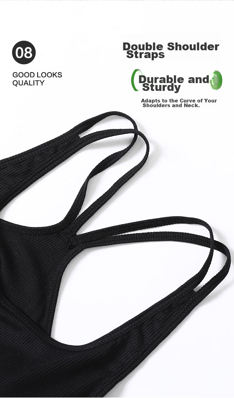 Hongdou 10A Antibacterial Cooling Smooth Modal Padded Slim Fit Versatile Double-Strap Women's Tank Top 9