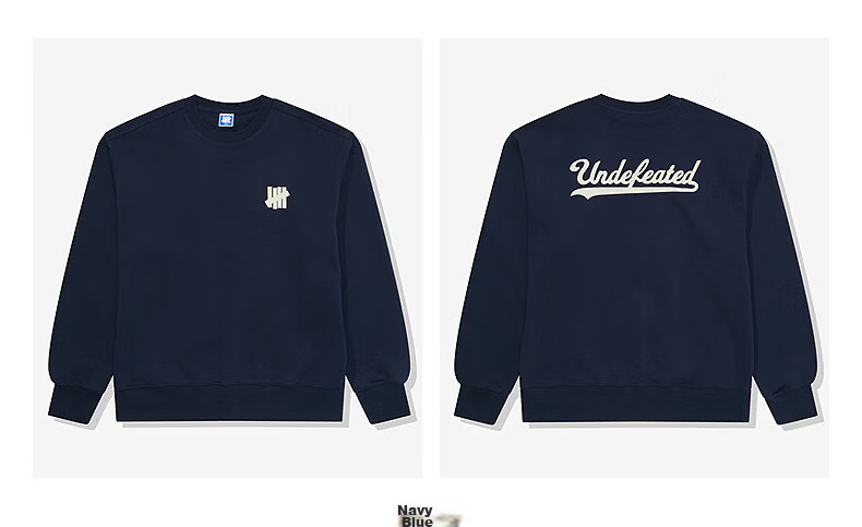UNDEFEATED Five Stripes Official Autumn New Fashion Casual Sports Letter Pattern Crewneck Sweatshirt Brown S 14