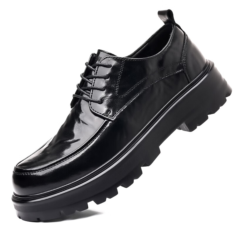 Bull Family [Zhang Ruoyun Edition] Men's Spring Autumn New Casual Versatile Business Formal Leather Shoes Thick Sole Derby Shoes