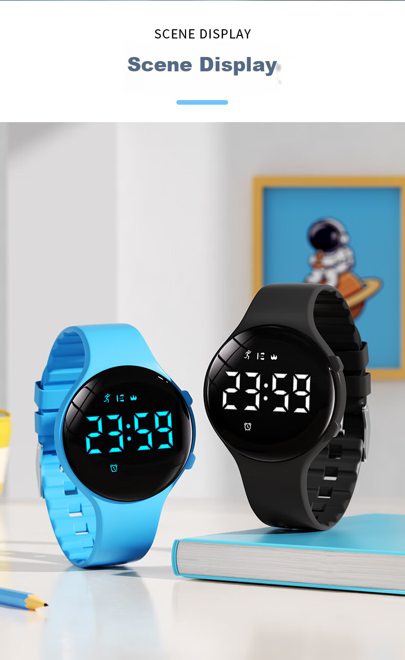 Koshi Student Watch Children's Girls Junior High Sports Multifunction Silent Vibration Alarm Electronic Watch Boys 10