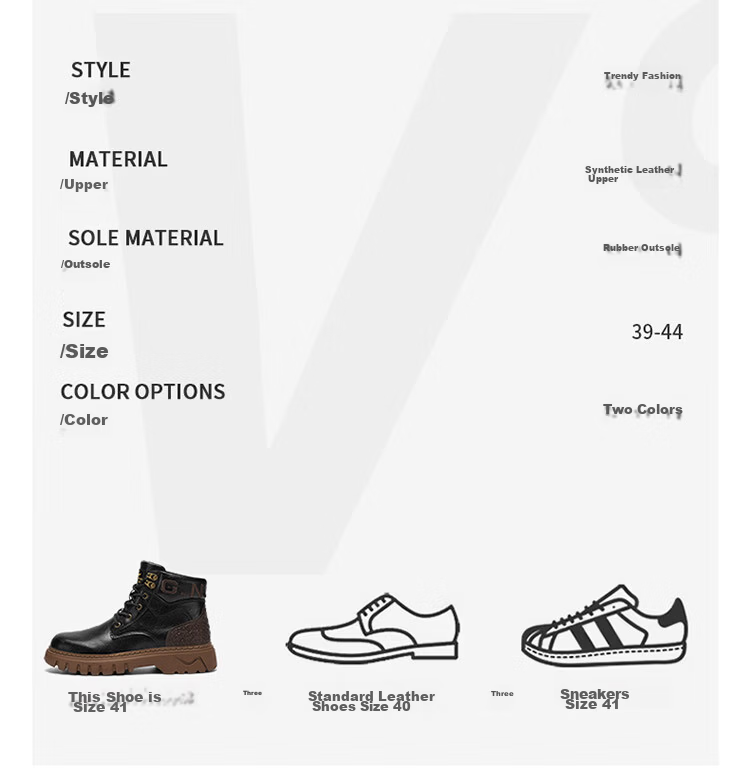 Bull Family Martin Boots Men 2026 Winter New Versatile Work Boots Men's Thick Sole High Top Leather Outdoor Hiking Shoes Men 4