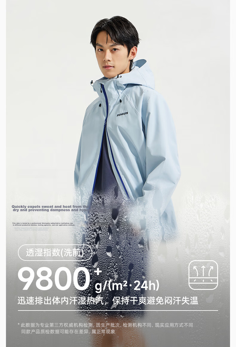 Penguin x Camel Collaboration Scale-Pattern Waterproof Outdoor Hiking Jacket Unisex Baby Style 10