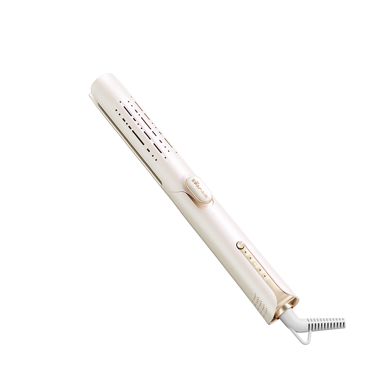 Bear Flat Iron Hair Straightener Negative Ion Hair Care Cold Air Styling Dual-Use Straight and Curl Hair Curler Bangs Clip Compact Portable Birthday Gift for Women Wife