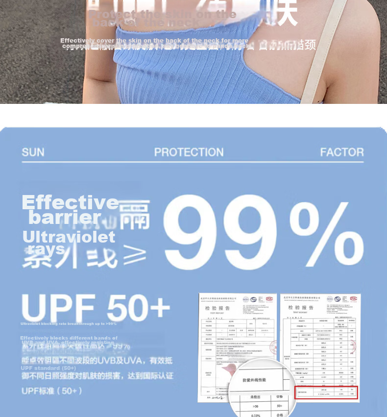 TUCANO Women's Summer Open-Top Sun Hat with Wide Brim Outdoor Cycling Face-Covering UV Protection Shawl Sunshade Hat 3