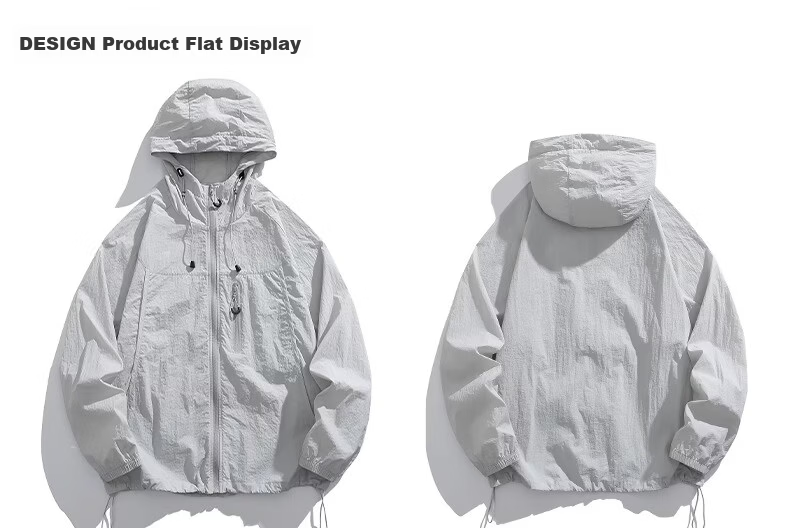 :CHOCOOLATE IT Unisex Couple Summer New Ice Silk Quick-Dry UV Protection Skin Jacket White S 5